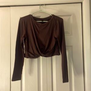 Brown athletic long sleeve